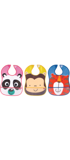 NUBY WATERPROOF BIBS 3M+ (3 colors available)