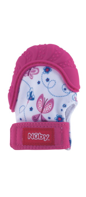 NUBY HAPPY HANDS TEETHING MITTEN 3M+(3 colors available)