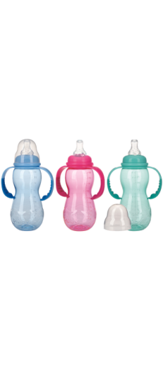 NUBY TRITAN TRAINING BOTTLE 320ML 3m+ (3 colors available)