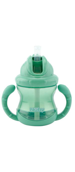 NUBY TWIN HANDLE FLIP-IT CUP 240ML 12m+ (3 colors available)