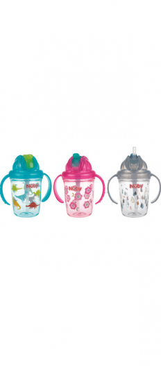 NUBY TRITAN FLIP-IT CUP 240ML 12m+ (3 colors available)