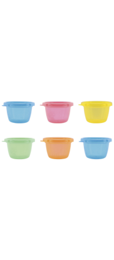 NUBY 6 PACK SNACK SET 120ML 3M+