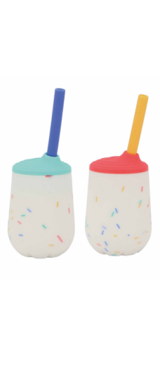 NUBY SILICONE CUP WITH STRAW 12M+