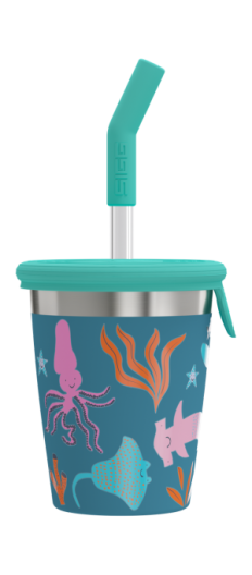 Kids Straw Cup Blue World 0.35L